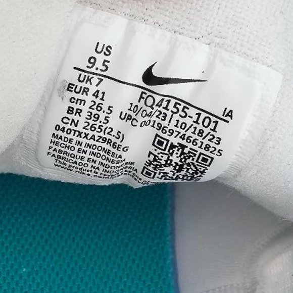 Nike Zoom Challenge Pickleball shoes - womens 9.5 Pink/teal/white - Picture 10 of 10